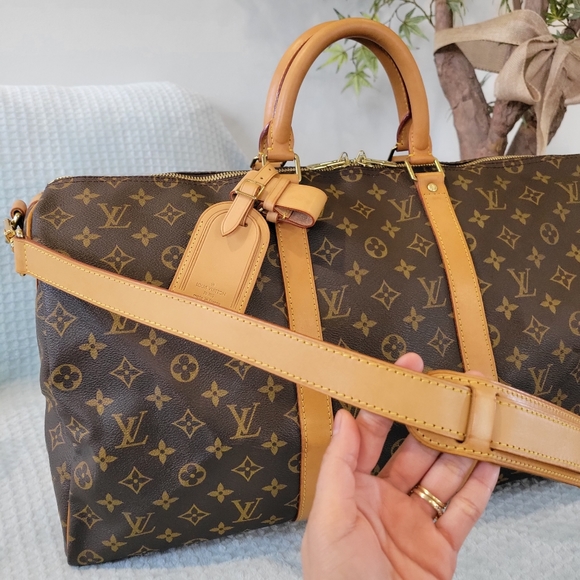 ❤Authentic LV Keepall 50 Bandouliere Travel Bag Monogram - Picture 6 of 16